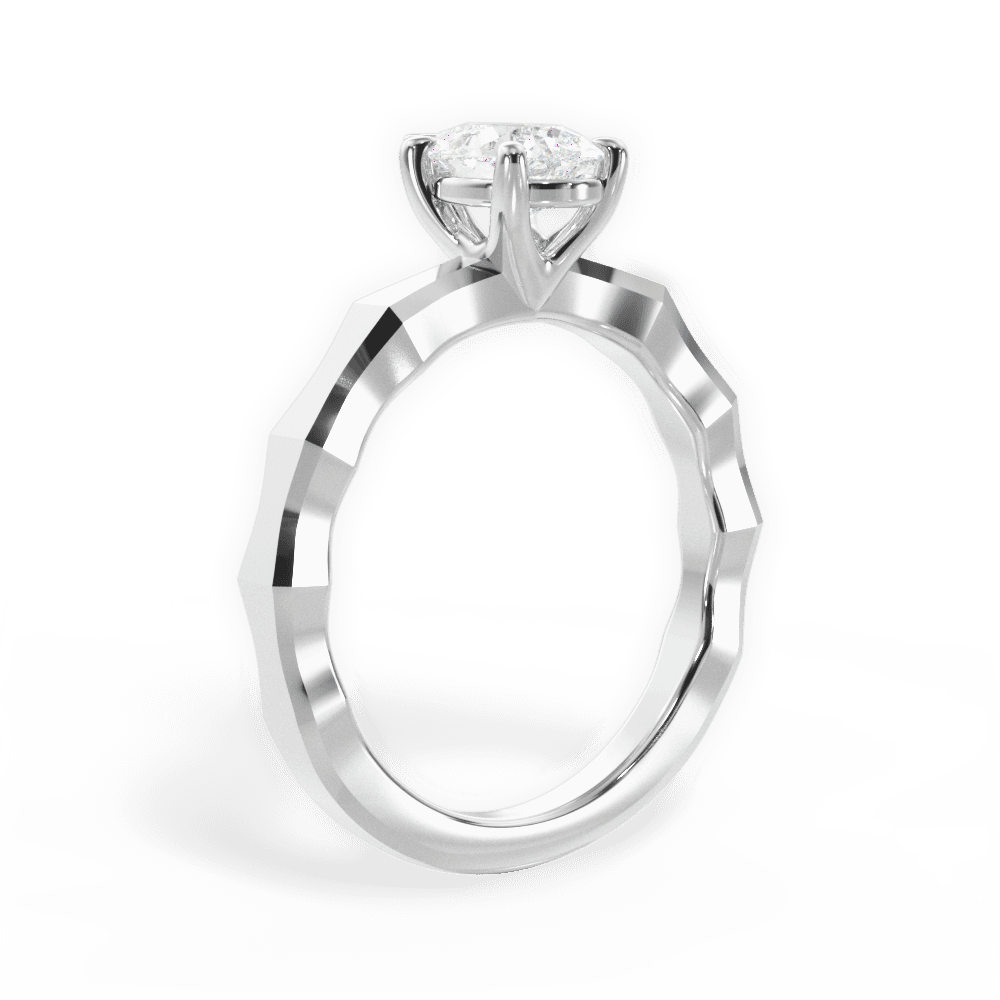 14kt White Gold/18kt White Gold/Platinum/pear/front