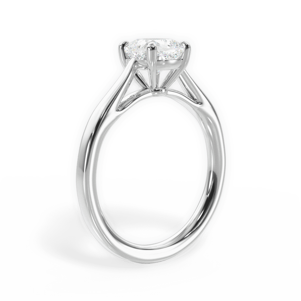 14kt White Gold/18kt White Gold/Platinum/cushion/front