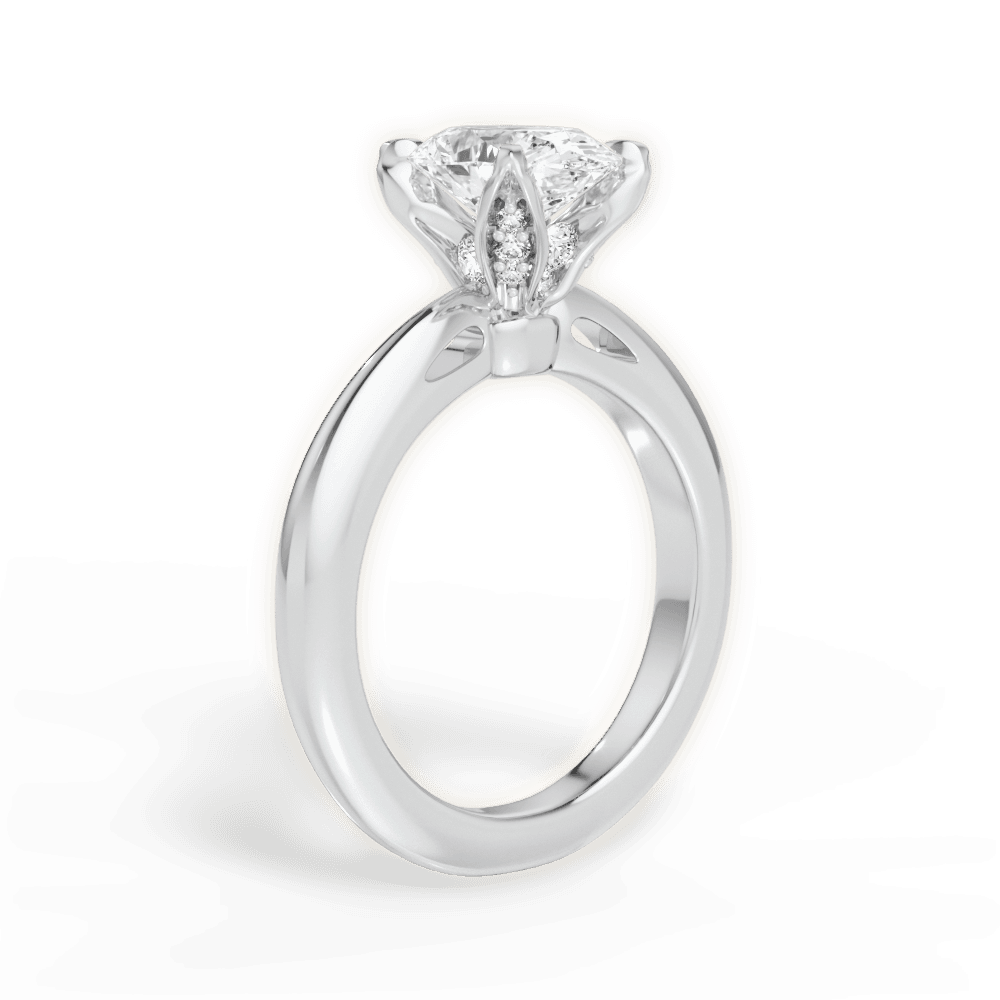 14kt White Gold/18kt White Gold/Platinum/oval/front