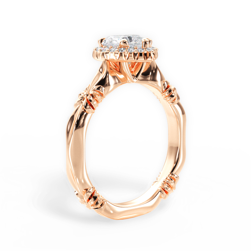 14kt Rose Gold/18kt Rose Gold/heart/front