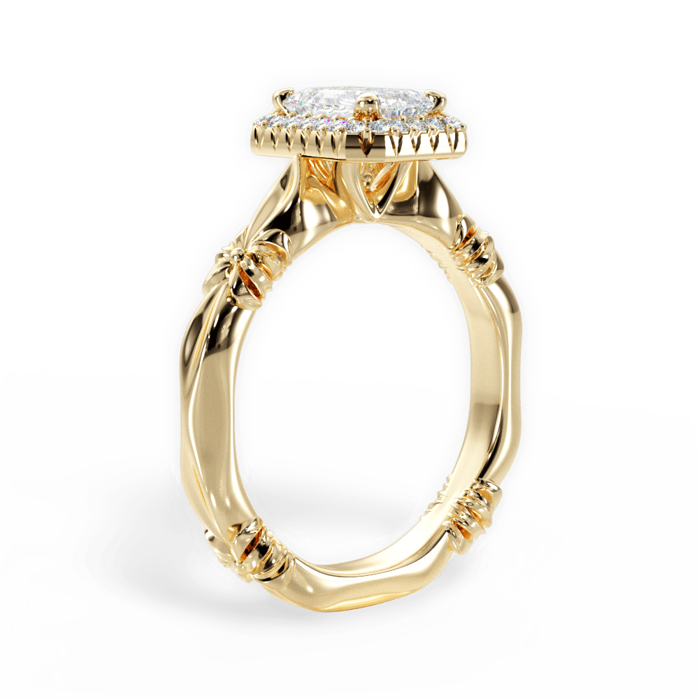 14kt Yellow Gold/18kt Yellow Gold/emerald/front