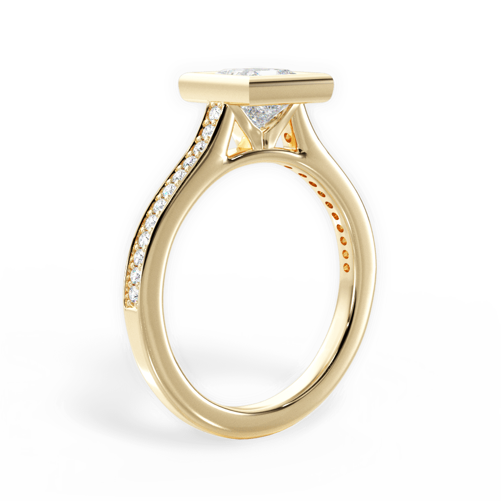 14kt Yellow Gold/18kt Yellow Gold/princess/front