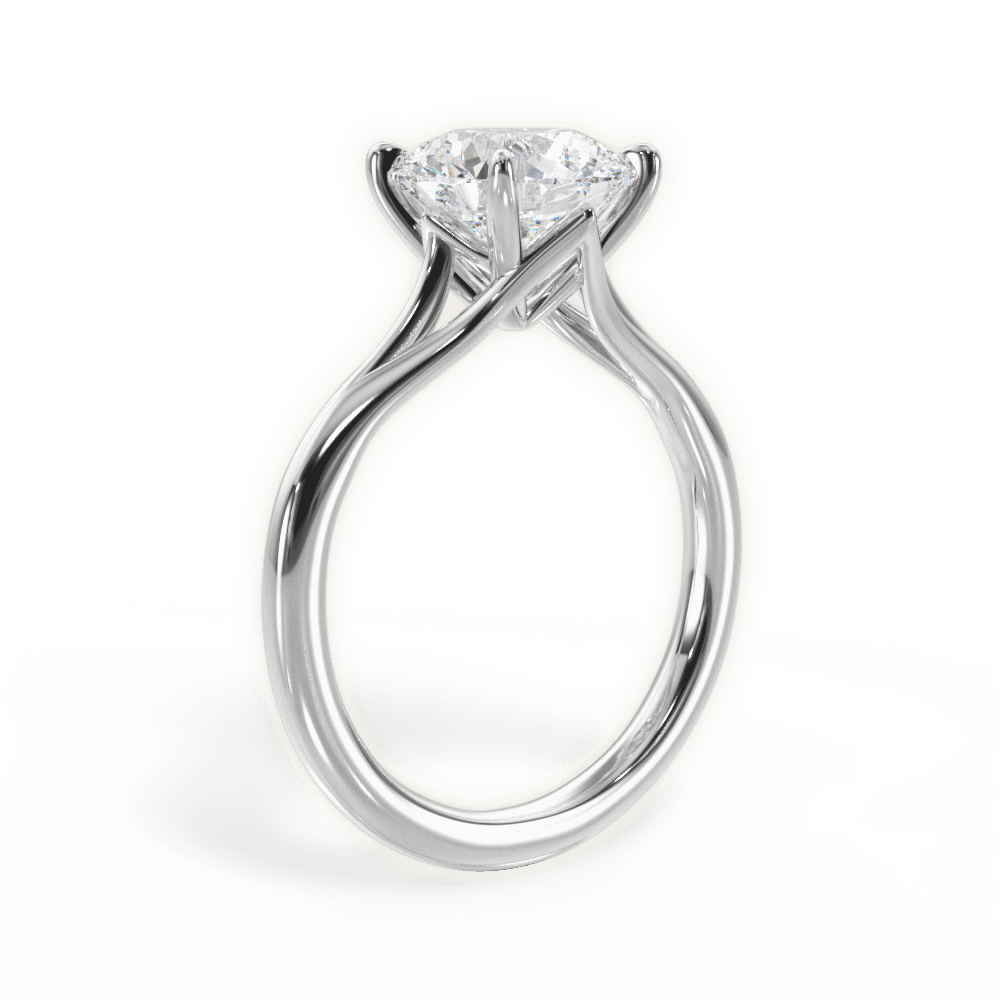 14kt White Gold/18kt White Gold/Platinum/round/front