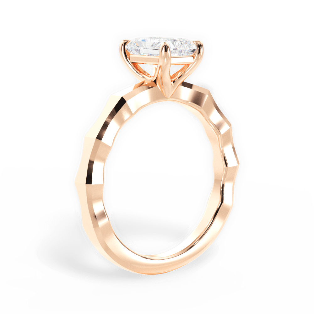 14kt Rose Gold/18kt Rose Gold/radiant/front