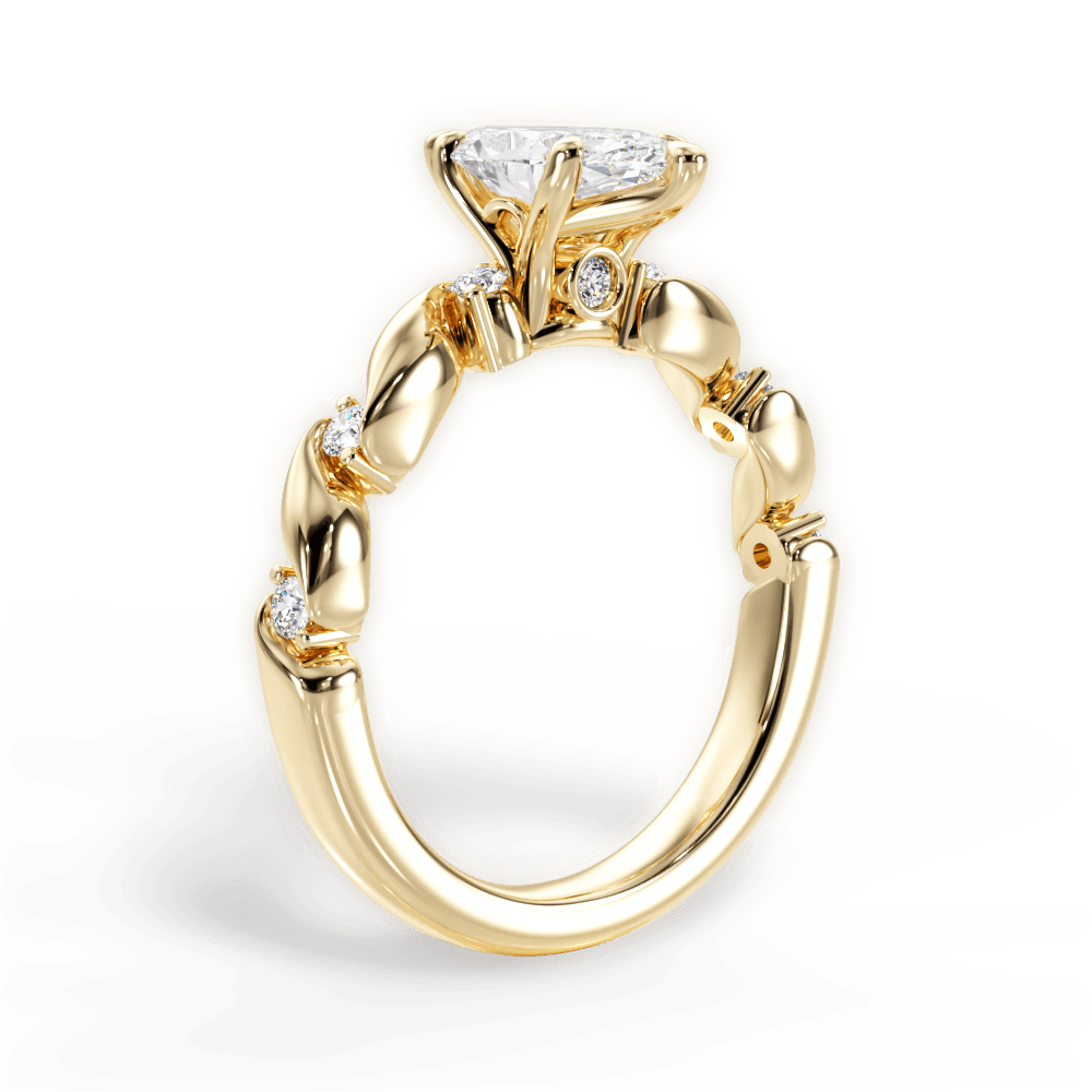 14kt Yellow Gold/18kt Yellow Gold/marquise/front