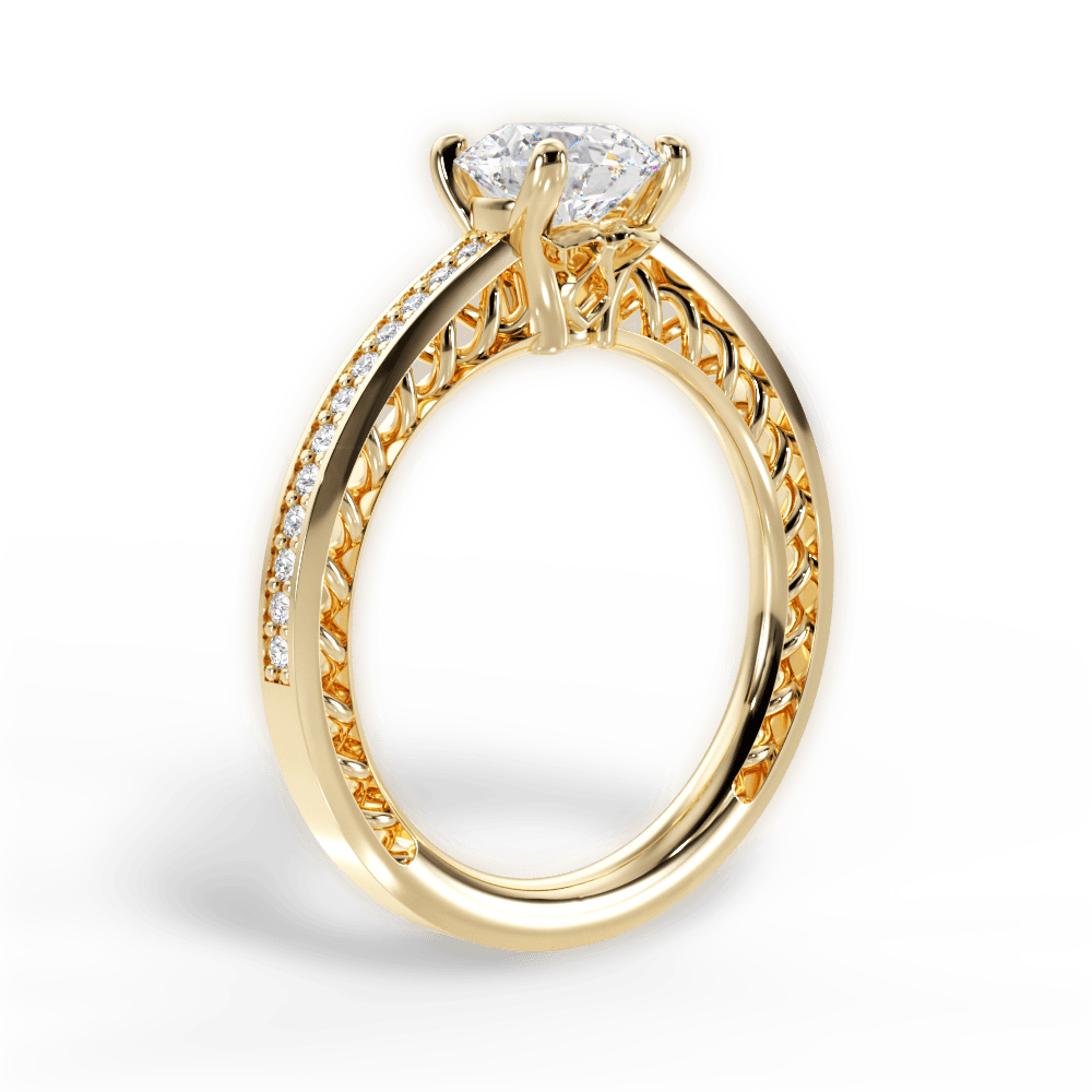 14kt Yellow Gold/18kt Yellow Gold/round/front