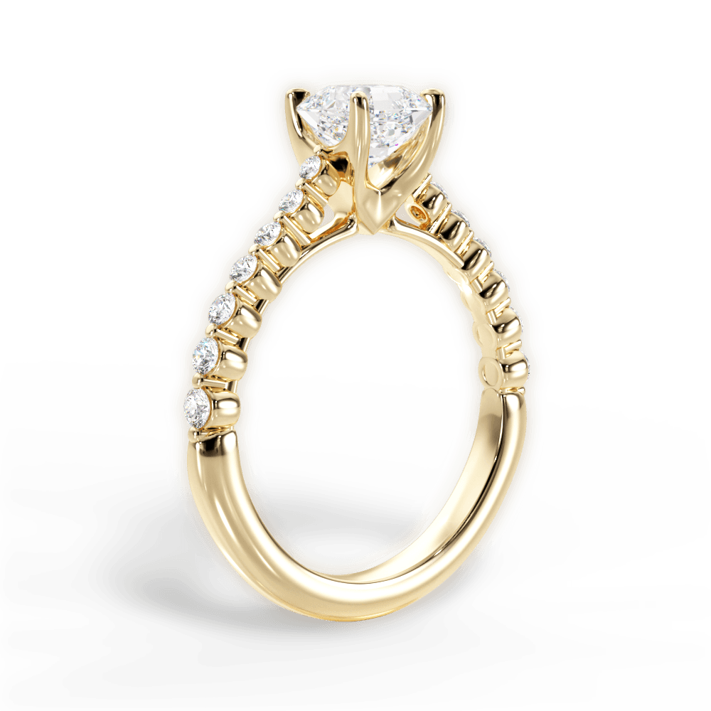 14kt Yellow Gold/18kt Yellow Gold/asscher/front