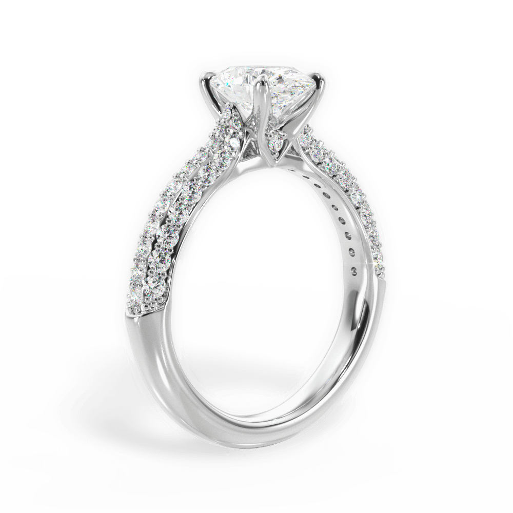 14kt White Gold/18kt White Gold/Platinum/oval/front