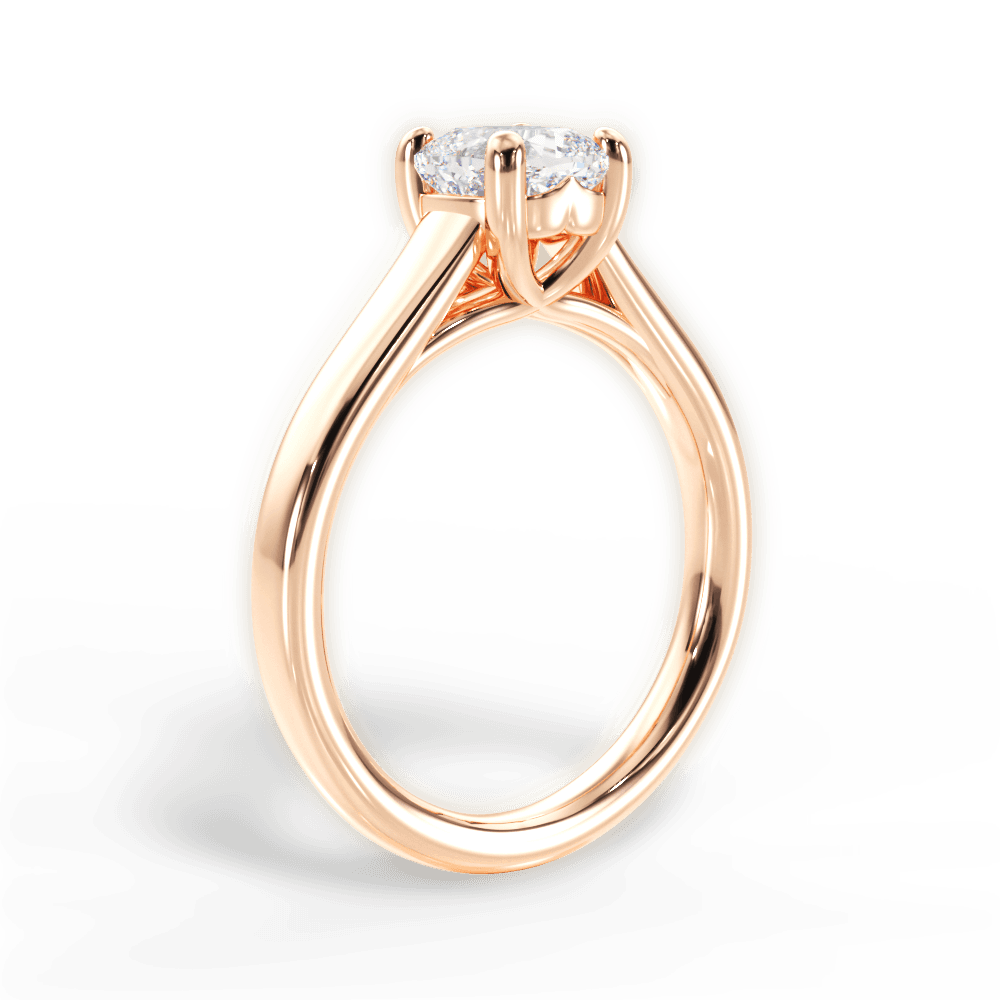 14kt Rose Gold/18kt Rose Gold/cushion/front