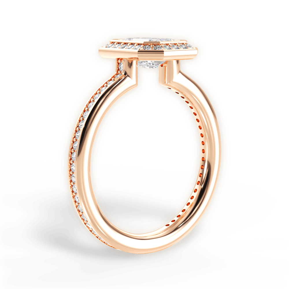 14kt Rose Gold/18kt Rose Gold/emerald/front