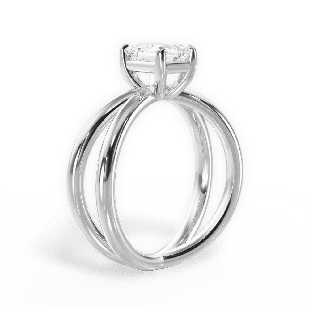 14kt White Gold/18kt White Gold/Platinum/emerald/front