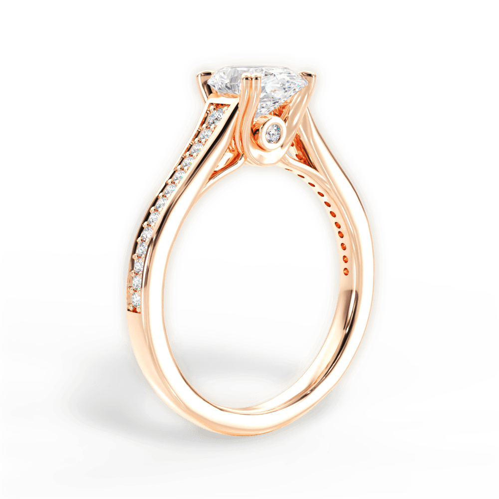 14kt Rose Gold/18kt Rose Gold/oval/front