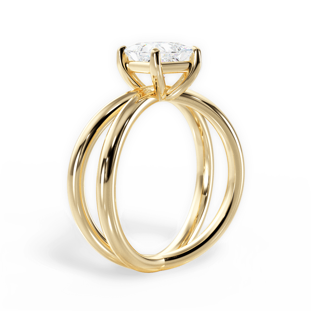 14kt Yellow Gold/18kt Yellow Gold/princess/front