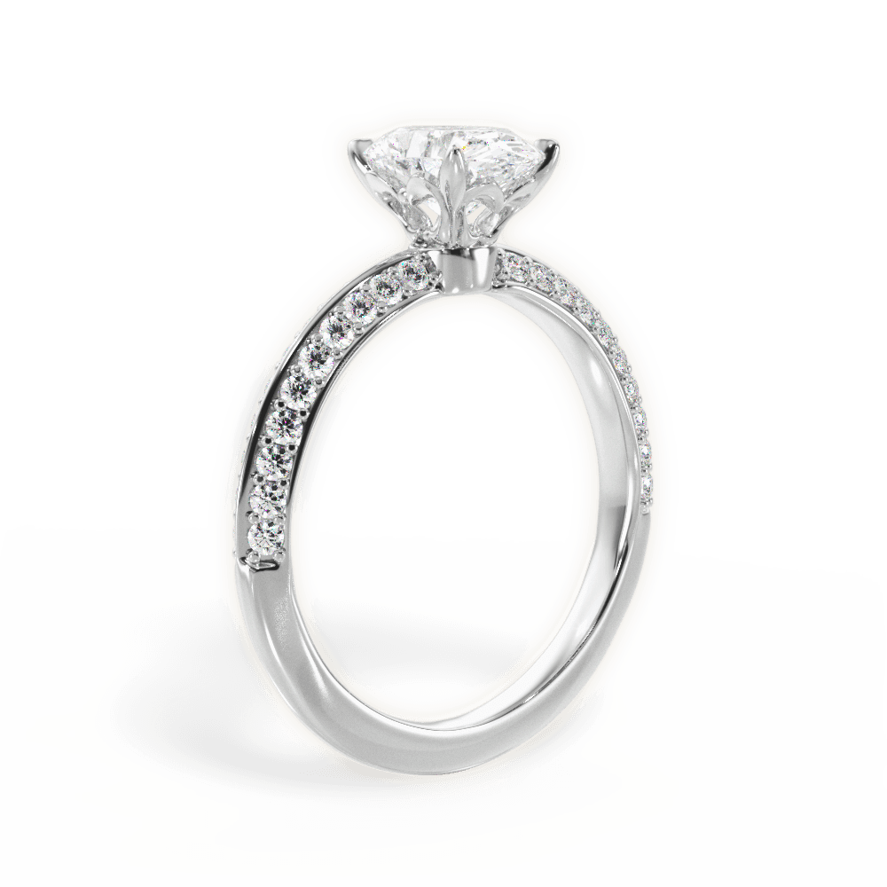 14kt White Gold/18kt White Gold/Platinum/oval/front