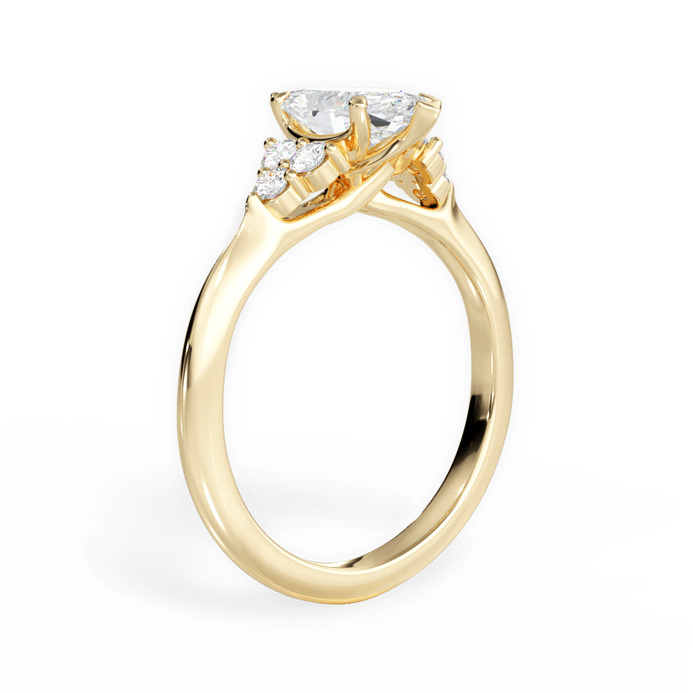 14kt Yellow Gold/18kt Yellow Gold/marquise/front