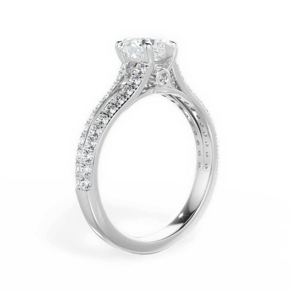 14kt White Gold/18kt White Gold/Platinum/heart/front