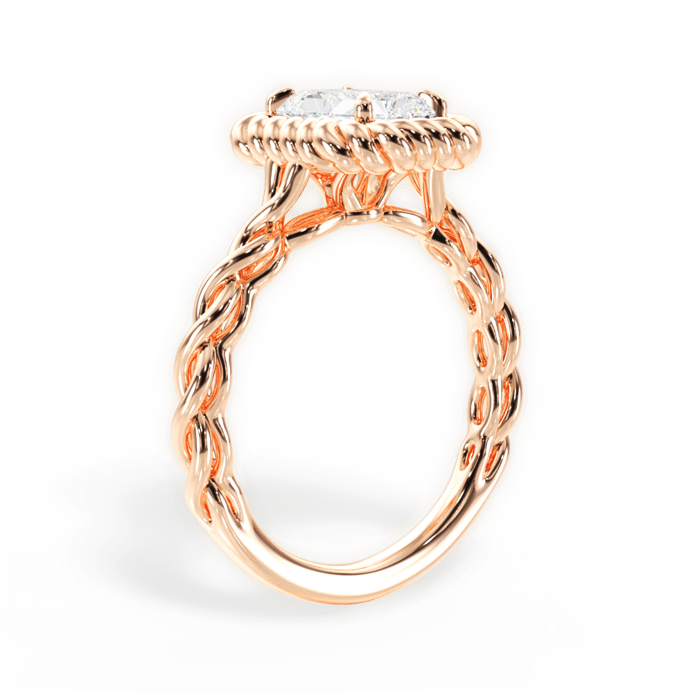 14kt Rose Gold/18kt Rose Gold/radiant/front