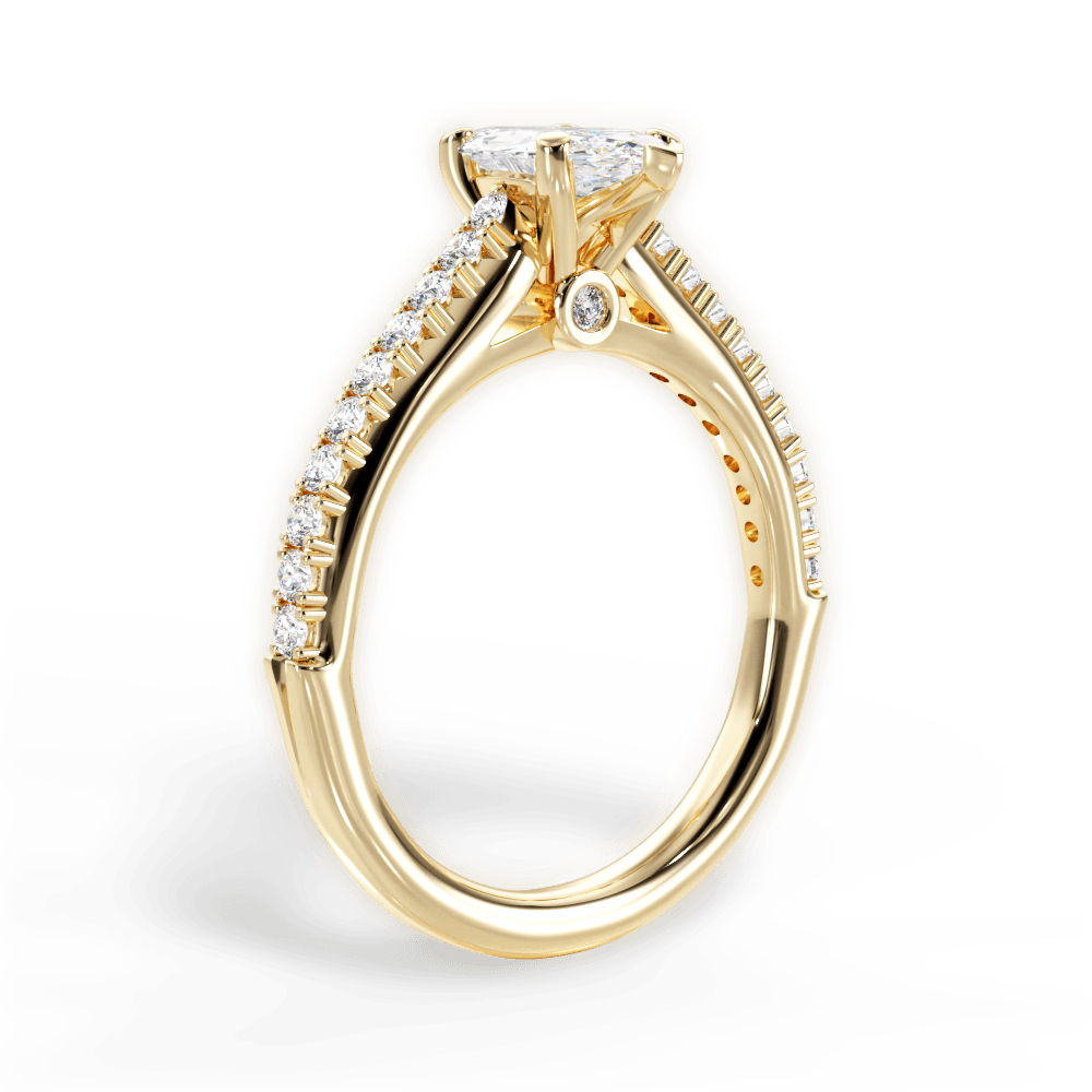 14kt Yellow Gold/18kt Yellow Gold/marquise/front