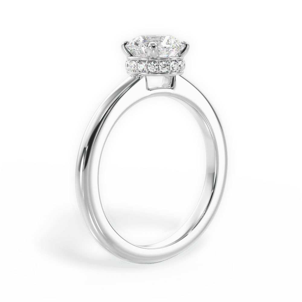 14kt White Gold/18kt White Gold/Platinum/round/front