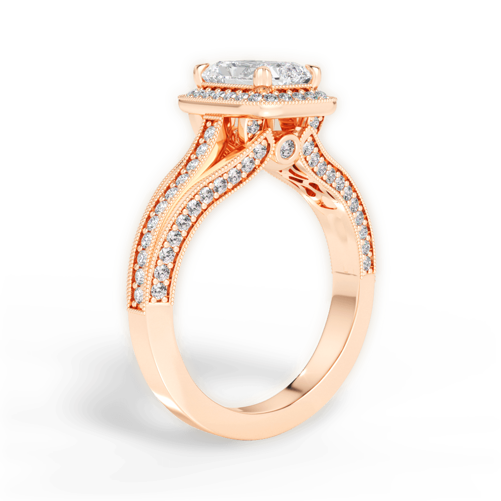 14kt Rose Gold/18kt Rose Gold/radiant/front