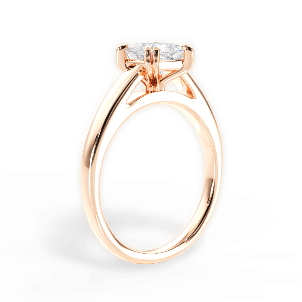 14kt Rose Gold/18kt Rose Gold/princess/front