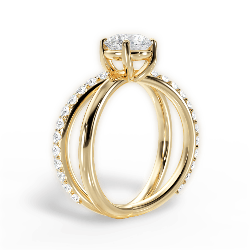 14kt Yellow Gold/18kt Yellow Gold/round/front