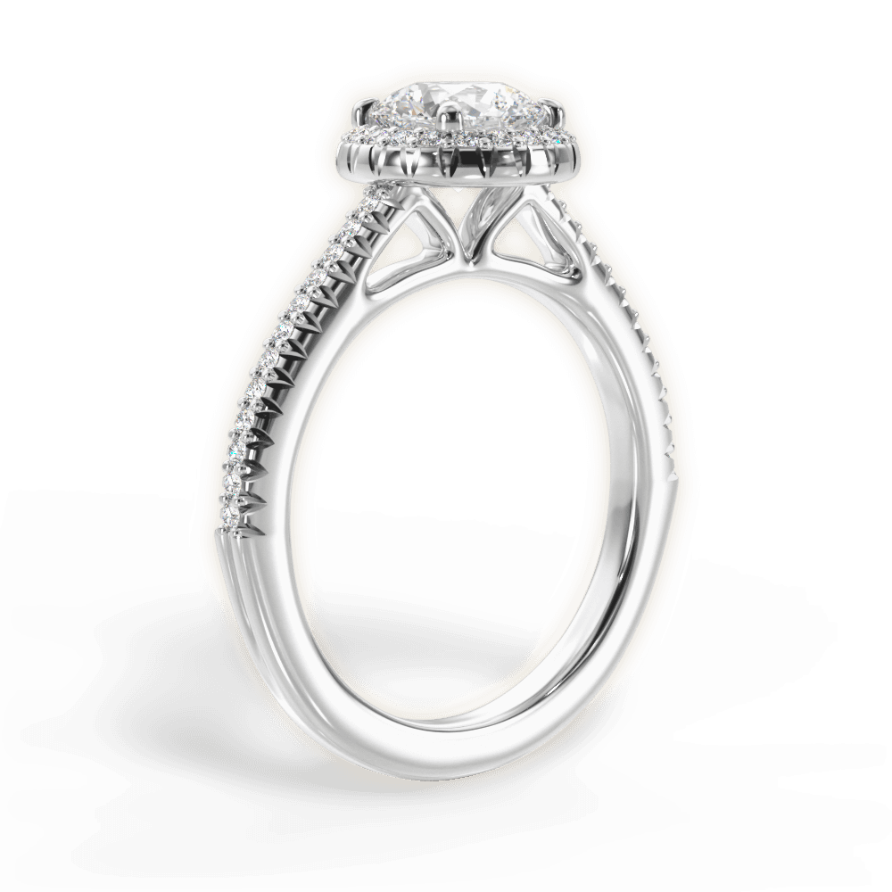 14kt White Gold/18kt White Gold/Platinum/round/front