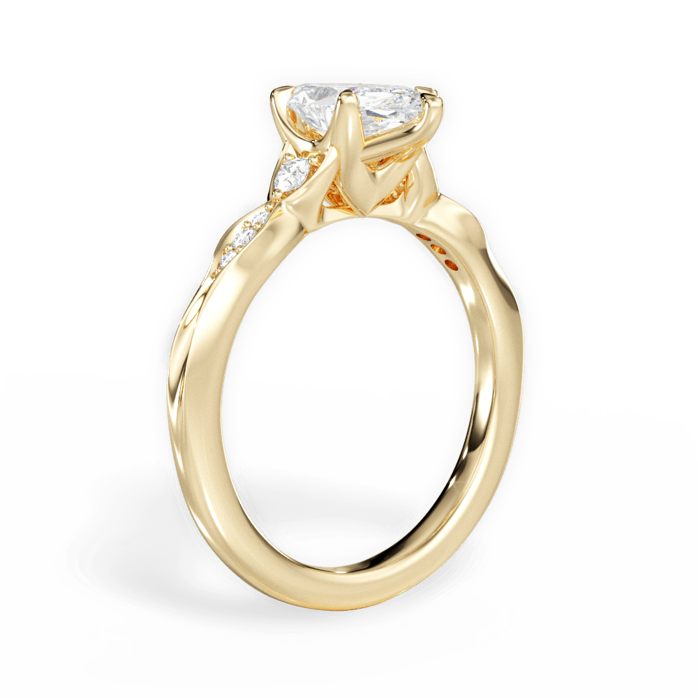 14kt Yellow Gold/18kt Yellow Gold/marquise/front