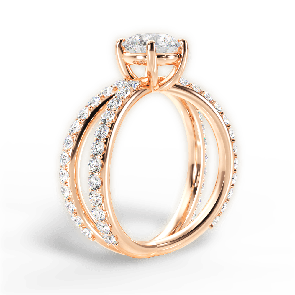 14kt Rose Gold/18kt Rose Gold/round/front