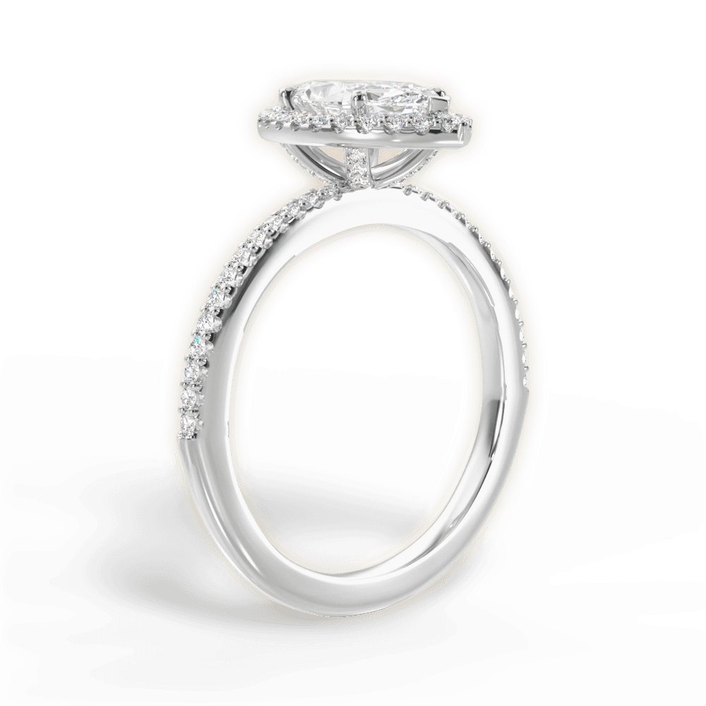 14kt White Gold/18kt White Gold/Platinum/marquise/front