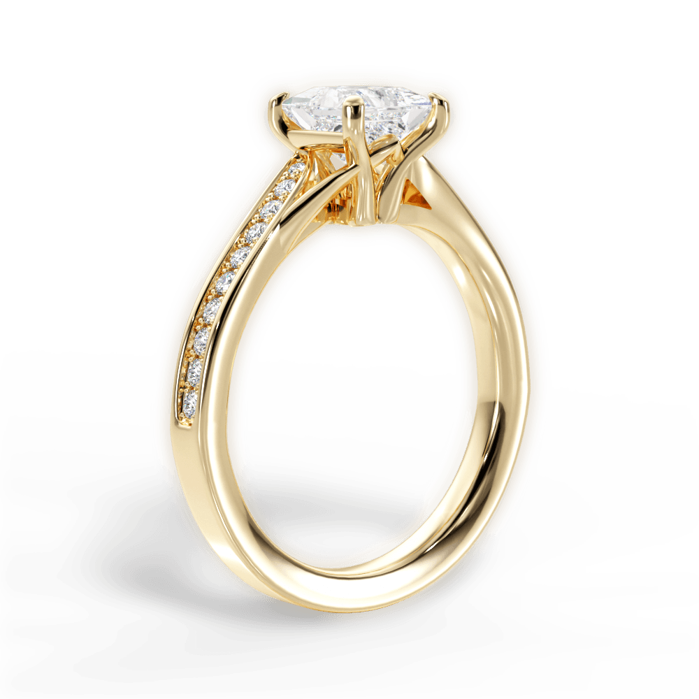 14kt Yellow Gold/18kt Yellow Gold/princess/front