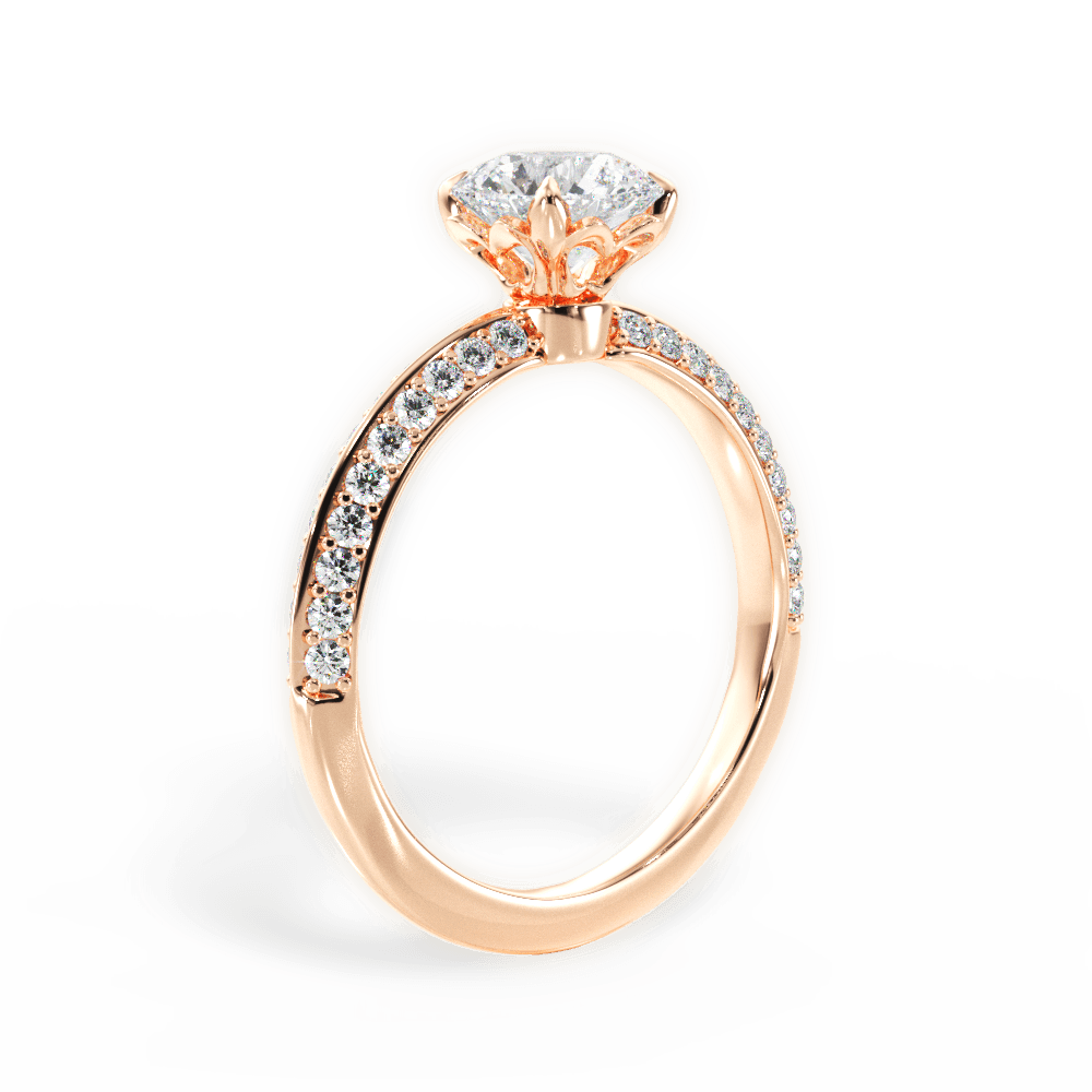 14kt Rose Gold/18kt Rose Gold/round/front