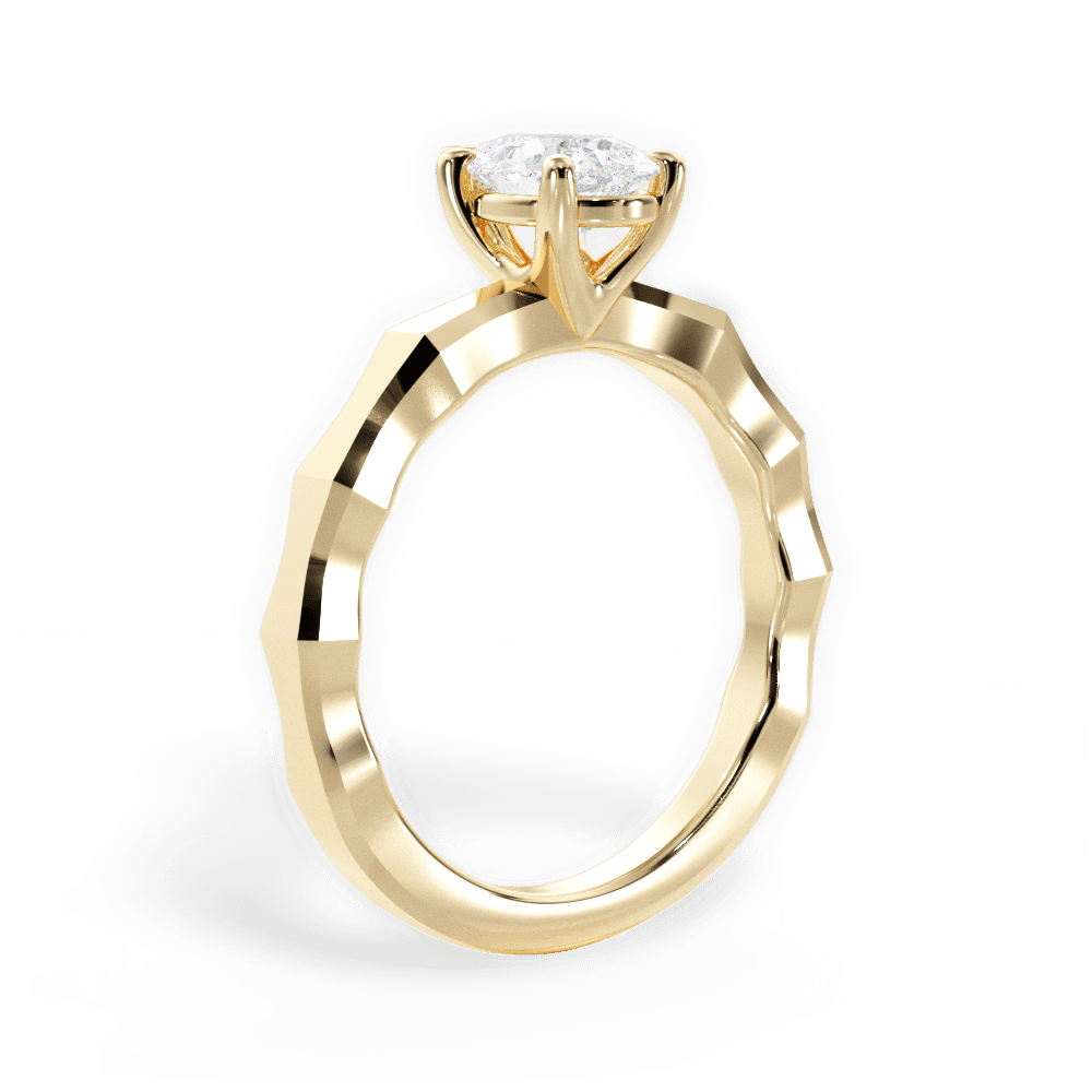 14kt Yellow Gold/18kt Yellow Gold/pear/front