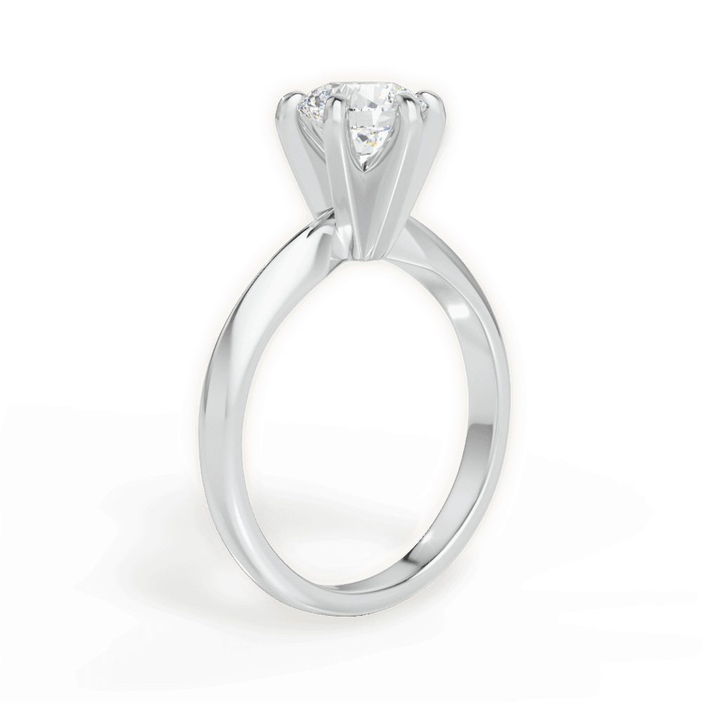 14kt White Gold/18kt White Gold/Platinum/round/front