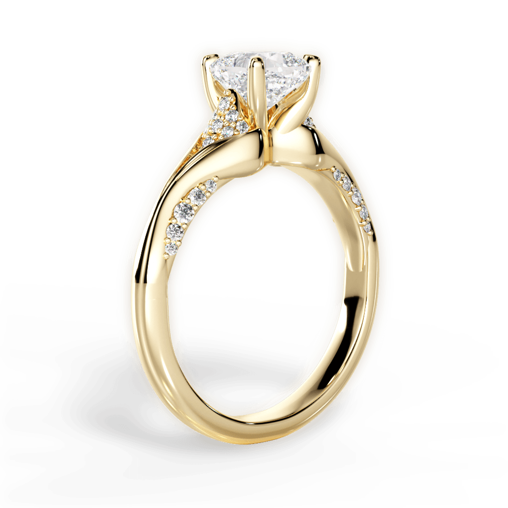 14kt Yellow Gold/18kt Yellow Gold/cushion/front