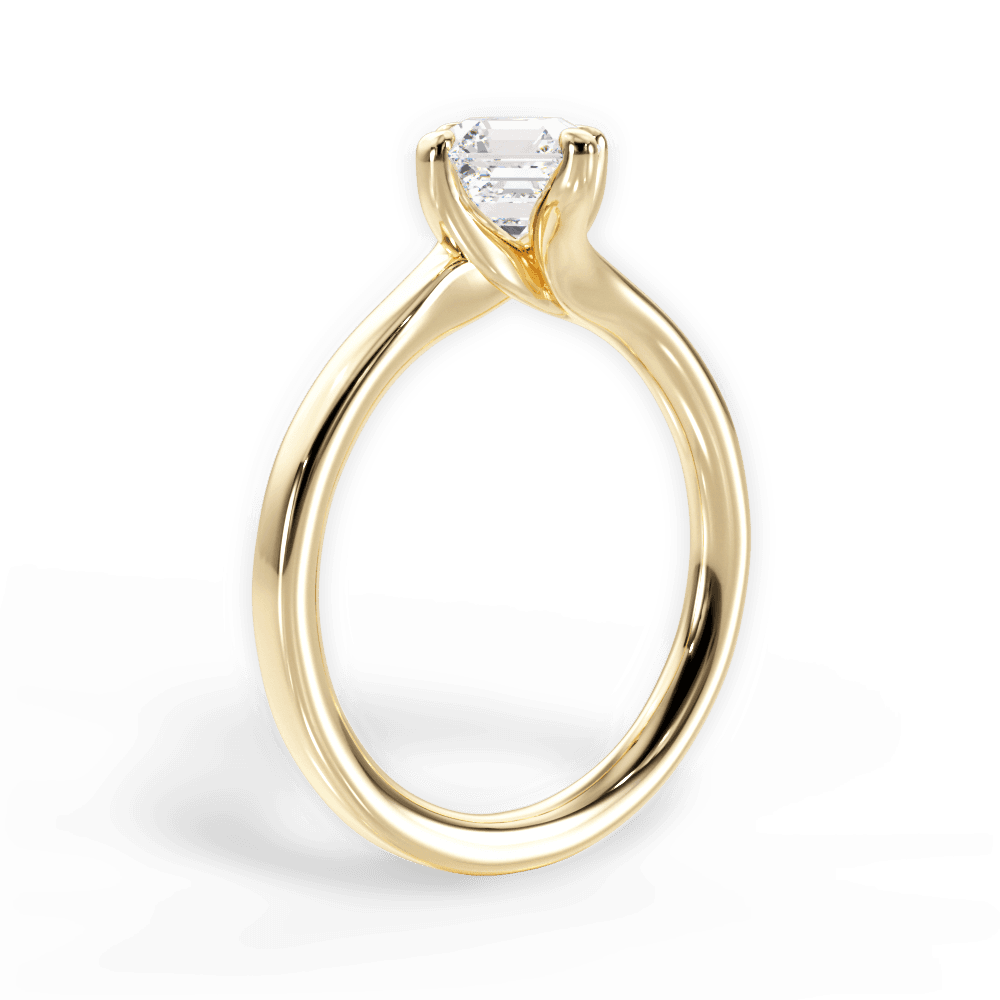 14kt Yellow Gold/18kt Yellow Gold/asscher/front