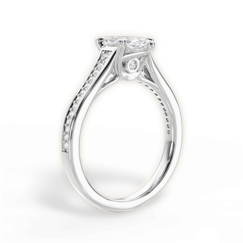 14kt White Gold/18kt White Gold/Platinum/marquise/front