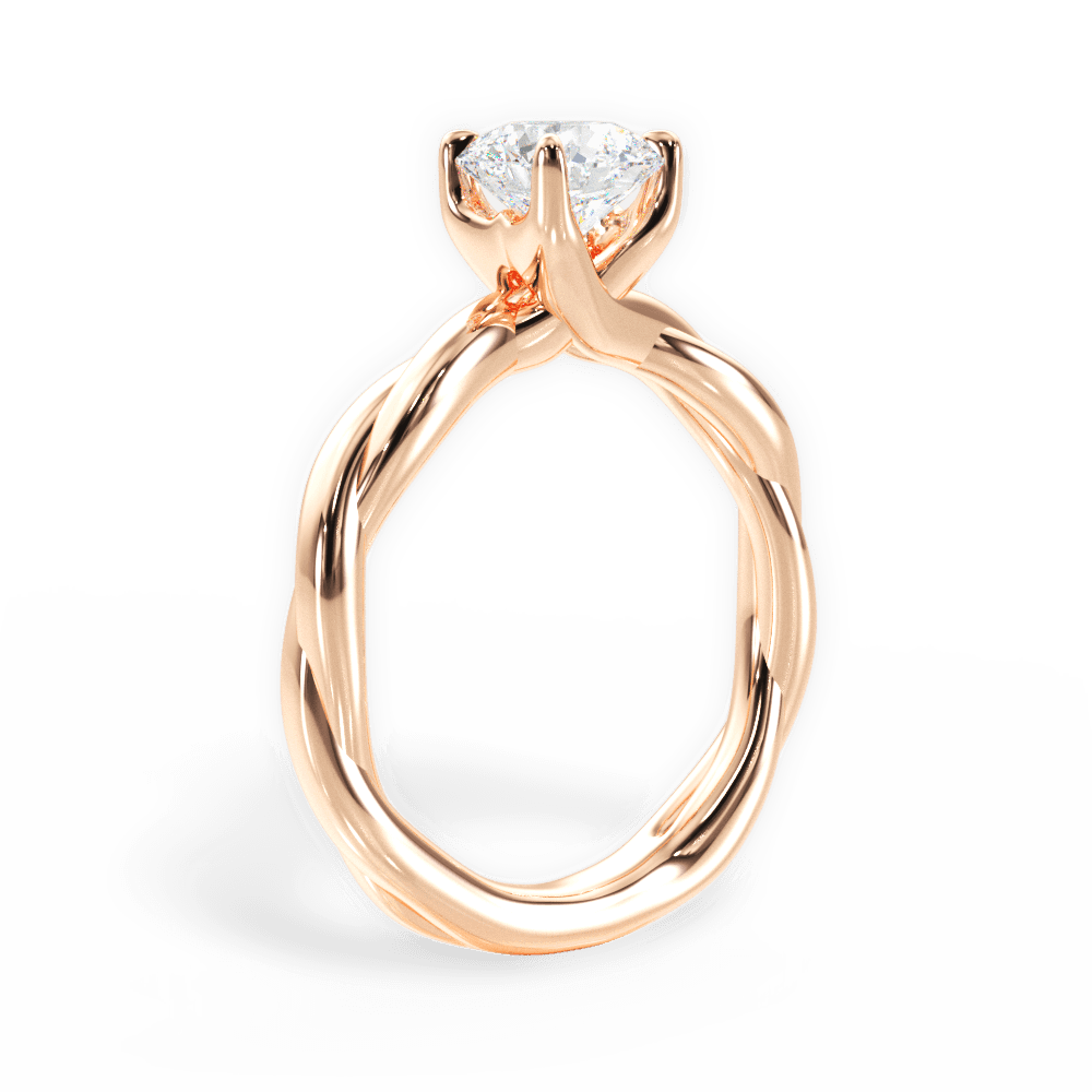 14kt Rose Gold/18kt Rose Gold/round/front