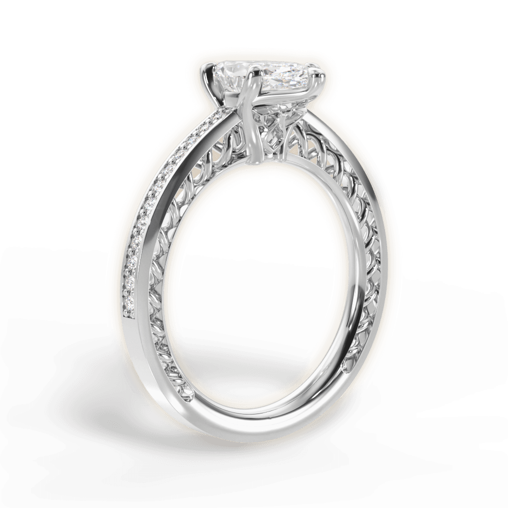 14kt White Gold/18kt White Gold/Platinum/marquise/front