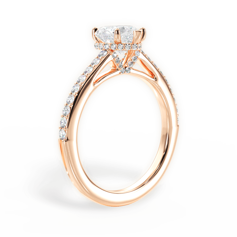 14kt Rose Gold/18kt Rose Gold/heart/front