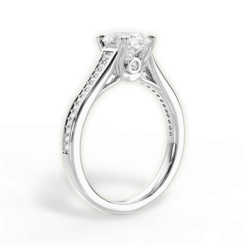 14kt White Gold/18kt White Gold/Platinum/oval/front