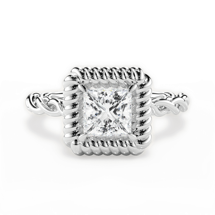 14kt White Gold/18kt White Gold/Platinum/princess/top sku 1PCZ4766