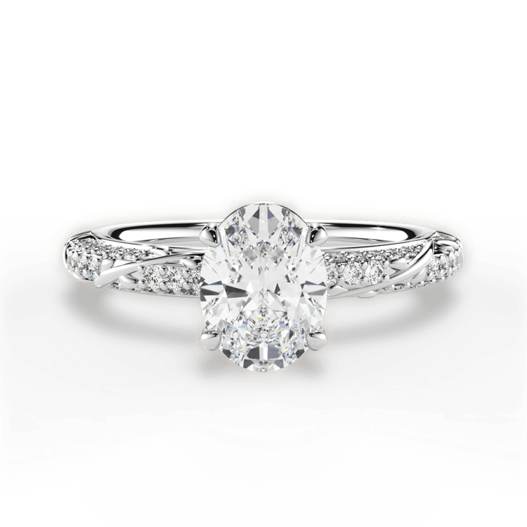 14kt White Gold/18kt White Gold/Platinum/oval/top sku 1OZ4739