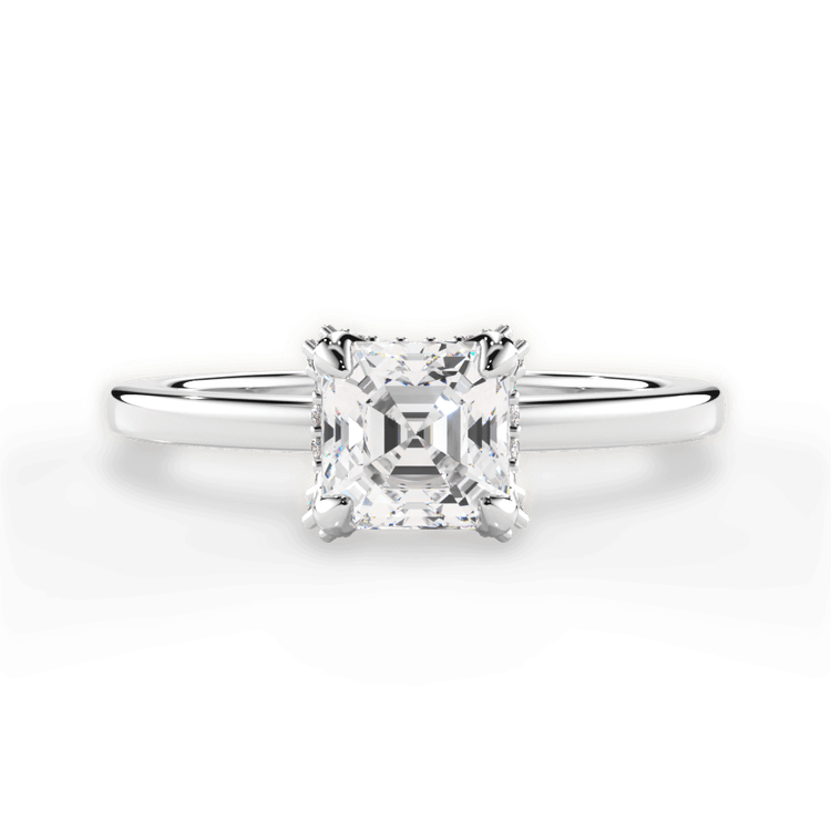 14kt White Gold/18kt White Gold/Platinum/asscher/top sku 1ASZ4715