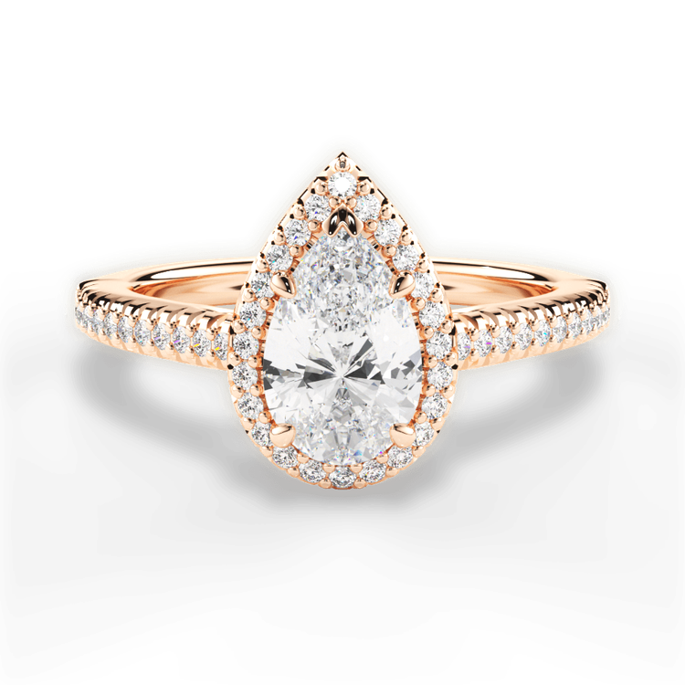 14kt Rose Gold/18kt Rose Gold/pear/top sku 1PZ3702
