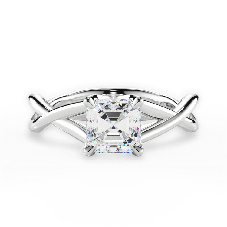 14kt White Gold/18kt White Gold/Platinum/asscher/top sku 1ASZ4706