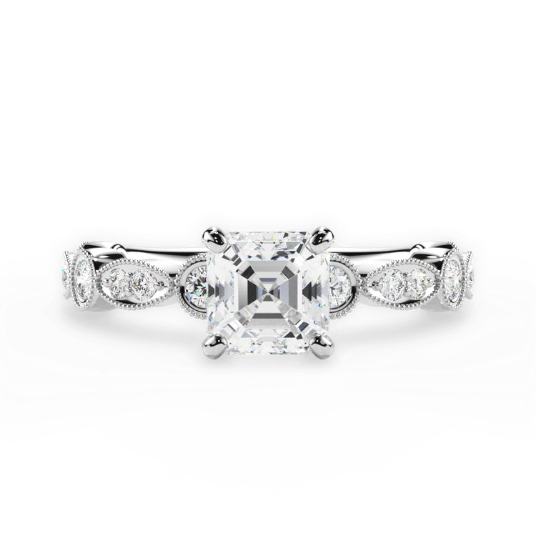 14kt White Gold/18kt White Gold/Platinum/asscher/top sku 1ASZ4718