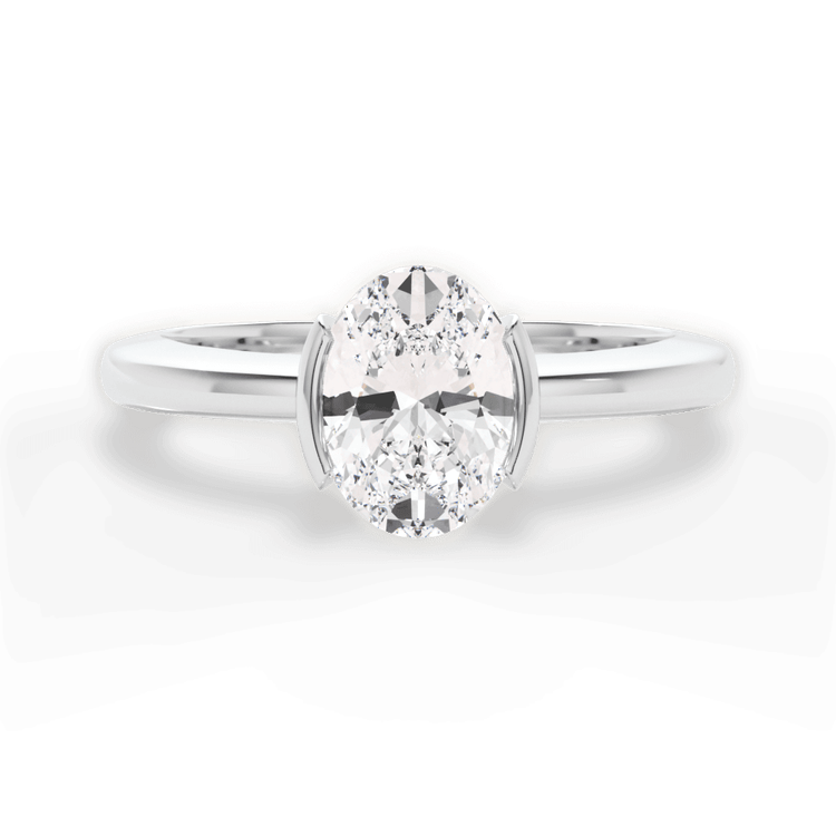 14kt White Gold/18kt White Gold/Platinum/oval/top sku 1OZ1065
