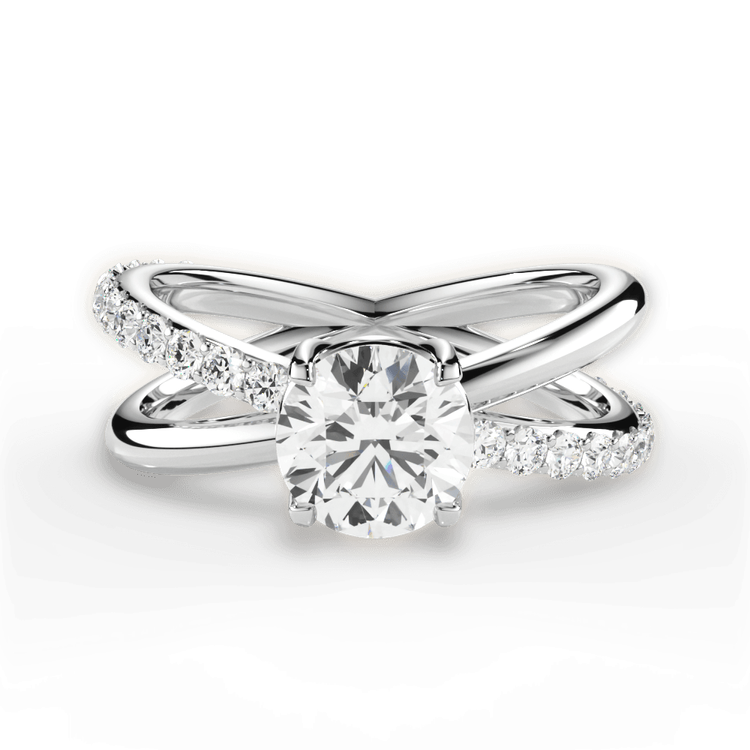 14kt White Gold/18kt White Gold/Platinum/round/top sku 1RZ4768