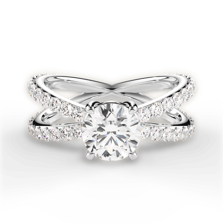 14kt White Gold/18kt White Gold/Platinum/round/top sku 1RZ1348